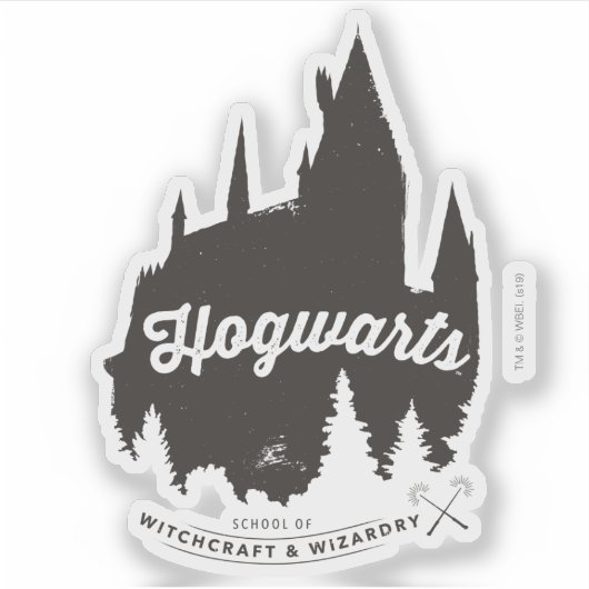 Sticker Harry Potter | HOGWARTS™ Castle Typographie (Devant)