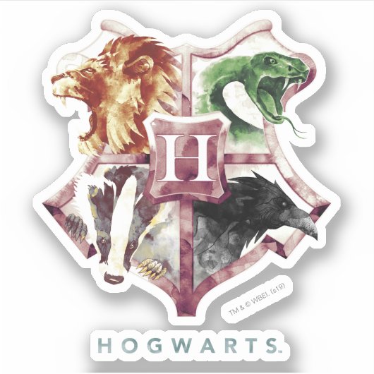 Sticker Harry Potter | HOGWARTS™ Crest Aquarelle (Devant)