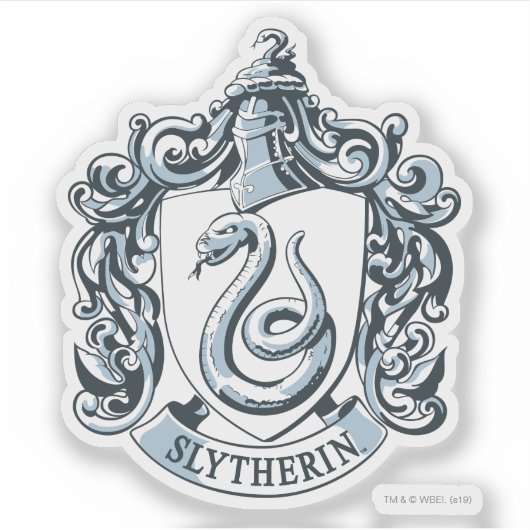 Sticker Harry Potter | Slytherin Crest - Bleu glacé (Devant)