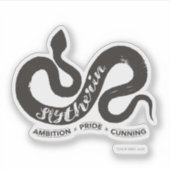 Sticker Harry Potter | SLYTHERIN™ Silhouette Typographie (Devant)