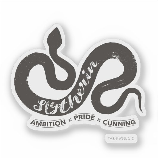 Sticker Harry Potter | SLYTHERIN™ Silhouette Typographie (Devant)