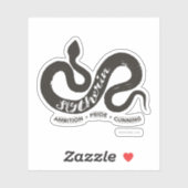 Sticker Harry Potter | SLYTHERIN™ Silhouette Typographie (Feuille)