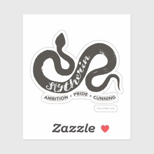 Sticker Harry Potter | SLYTHERIN™ Silhouette Typographie (Feuille)