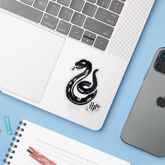 Sticker Harry Potter | Slytherin Snake Icon (Ordinateur portable avec iPhone)