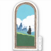 Sticker HARRY POTTER™ Surplombant le château HOGWARTS™ (Devant)