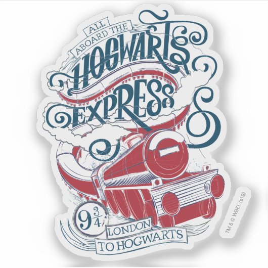 Sticker Harry Potter | Typographie Express Hogwarts (Devant)