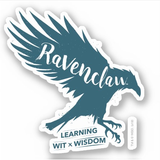 Sticker Harry Potter | Typographie Silhouette RAVENCLAW™ (Devant)