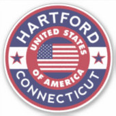 Sticker HARTFORD, Connecticut (Devant)
