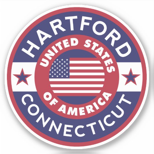 Sticker HARTFORD, Connecticut (Devant)