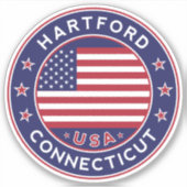 Sticker Hartford Connecticut, Hartford (Devant)