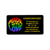 Sticker Hartvorm - MADE WITH LOVE 3 (Voorkant)