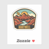 Sticker Hartwell, Géorgie (Feuille)