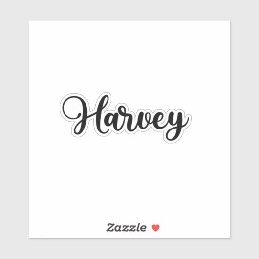 Sticker Harvey Name - Calligraphie manuscrite (Feuille)