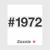 Sticker Hashtag 1972 53 Anniversaire (Feuille)