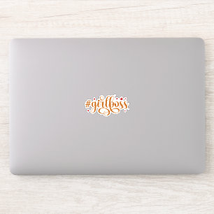Sticker Hashtag Girl Boss esthétique calligraphie
