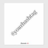 Sticker Hashtag moderne (Feuille)