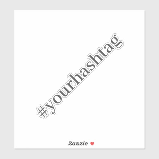 Sticker Hashtag moderne (Feuille)