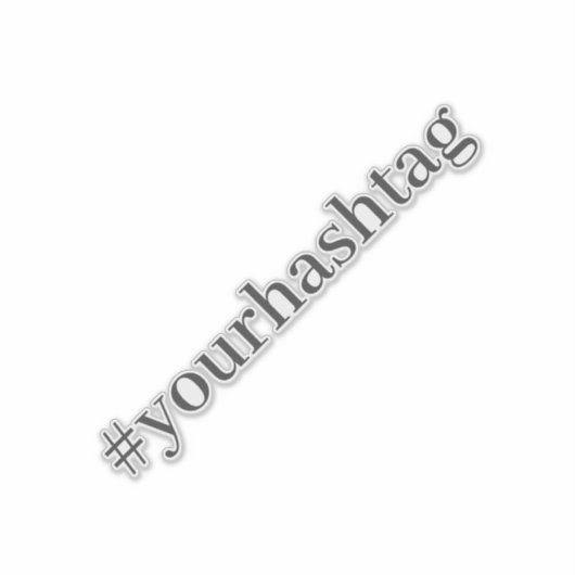 Sticker Hashtag moderne (Devant)