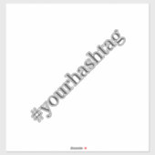 Sticker Hashtag moderne (Feuille)