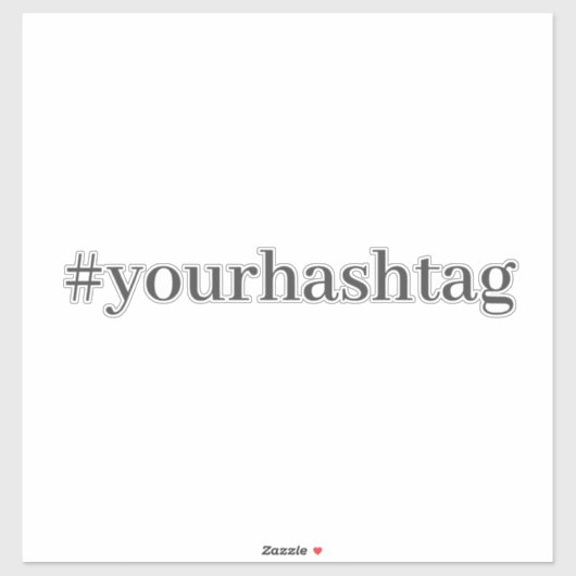 Sticker Hashtag moderne (Feuille)