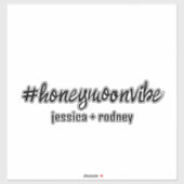 Sticker Hashtag Personnalisé Minimaliste (Feuille)