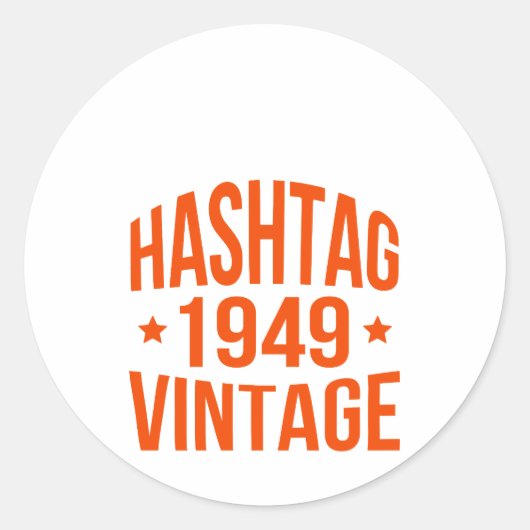 Sticker Hashtag Vintage 1949 (Devant)