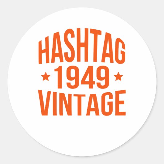 Sticker Hashtag Vintage 1949 (Devant)