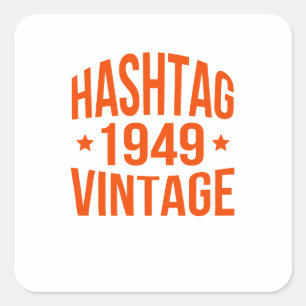 Sticker Hashtag Vintage 1949
