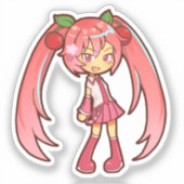 Sticker Hatsune Miku Sakura Kira Kira Pop Princess (Recto)