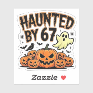 Sticker Haunted by 67 - Drôle Fantôme et Halloween Citroui