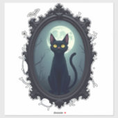 Sticker Haunted Cat Mirror (Feuille)
