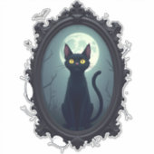 Sticker Haunted Cat Mirror (Devant)