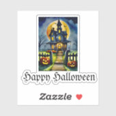 Sticker Haunted Hollow & Lune (Feuille)