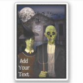 Sticker Haunted House Asylum Halloween (Devant)