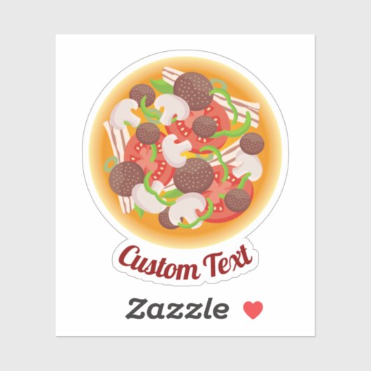 Sticker Haut de la pizza (Feuille)