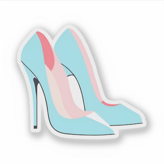 Sticker Haut talons bleus (Devant)