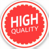 Sticker Haute Qualité Badge Rouge (Recto)