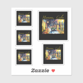 Sticker Havana Cuba - Habana Vieja scène de nuit