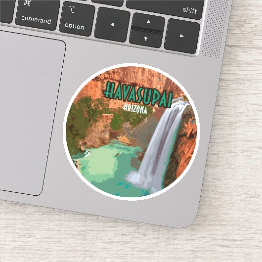 Sticker Havasupai Réserve indienne Arizona Mooney Falls (Détail)