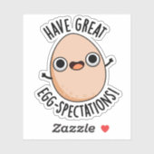 Sticker Have Great Egg-spectations Funny Egg Pun (Feuille)