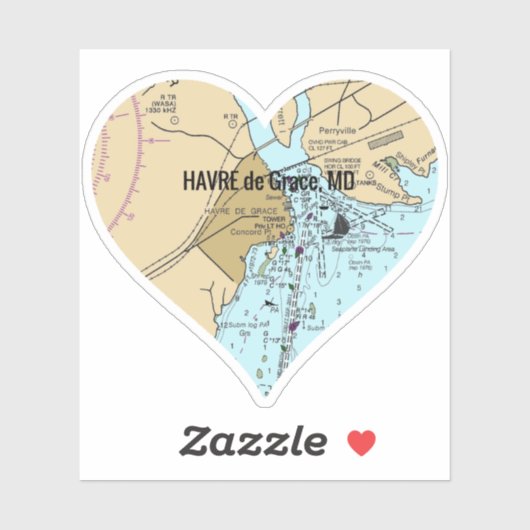 Sticker Havre de Grace MD (Feuille)