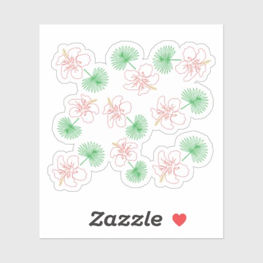 Sticker Hawaïen 02 (Feuille)