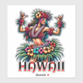 Sticker Hawaii | Hawaiian Hula Dancer (Feuille)