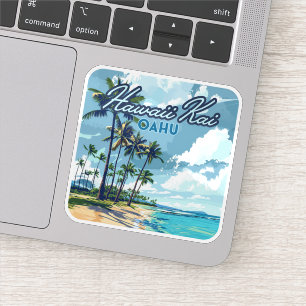 Sticker Hawaii Kai Honolulu Oahu Hawaii Retro