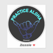 Sticker Hawaii Practice Aloha HIPacific Shaka (Hang lâche) (Feuille)