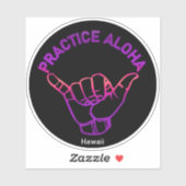 Sticker Hawaii Practice Aloha PurpleRay Shaka (Hang lâche) (Feuille)