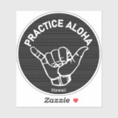 Sticker Hawaii Practice Aloha Tribal Shaka (Hang lâche) (Feuille)