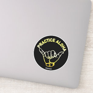 Sticker Hawaii Pratique Aloha Golden Shaka (Hang lâche)