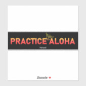Sticker Hawaii Pratique Aloha Lava Shaka (Hang lâche) (Feuille)