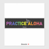 Sticker Hawaii Pratique Aloha Shaka (Hang lâche) (Feuille)
